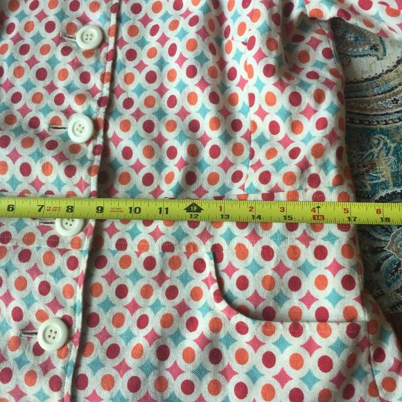 Red Herring London Linen Cotton Spring Coat Size 12 EU US 8 - Picture 11 of 16